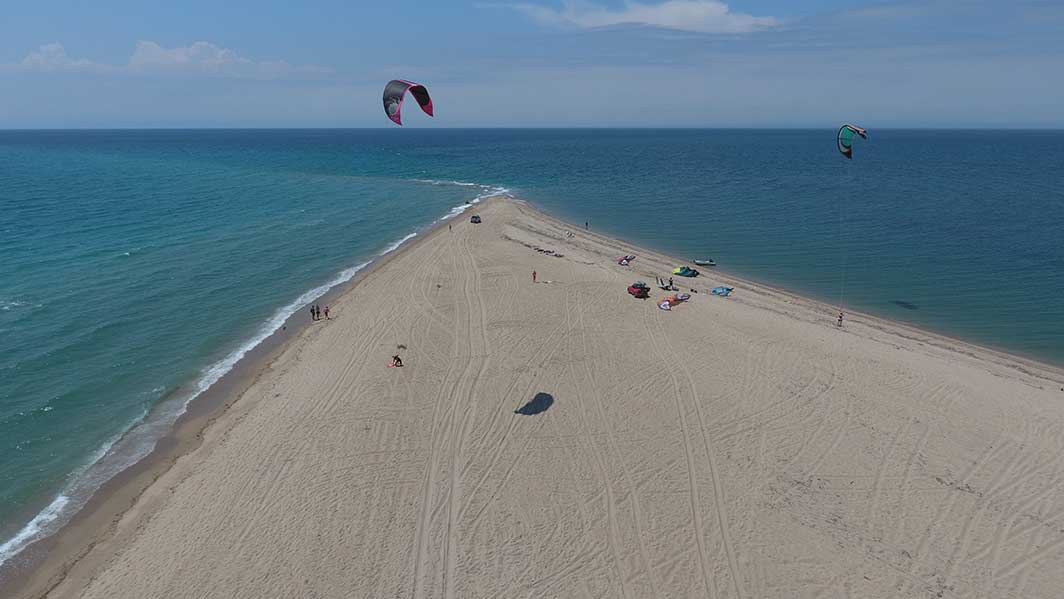 Διάσωση kitesurfer στην Επανωμή Θεσσαλονίκης